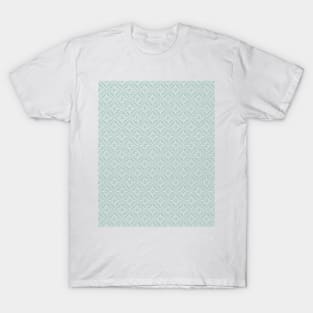 Vintage Botanical Motif in Light Blue T-Shirt